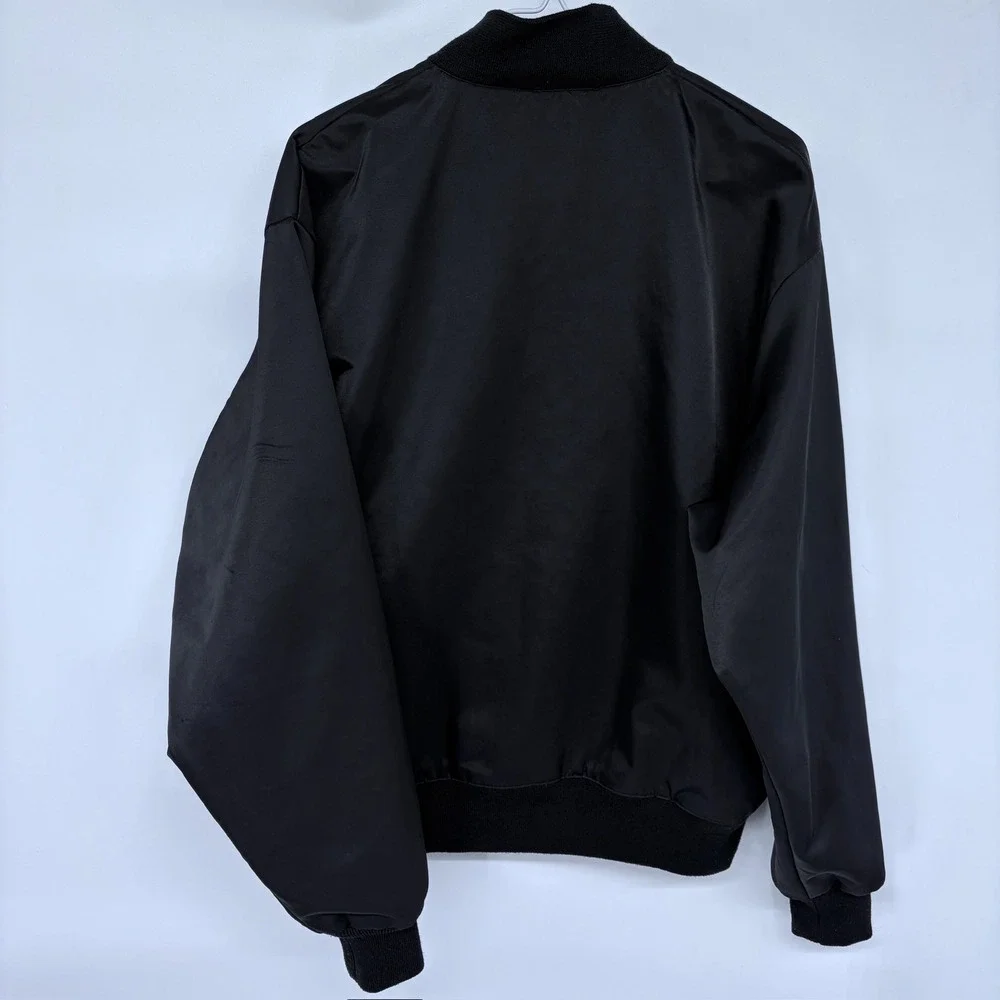 Michael Jordan Flight MVP Wheaties Varsity Jacket Medium Men's Black Satin - Picture 4 of 9